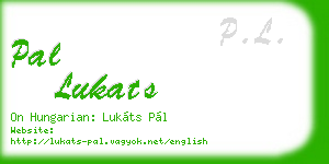 pal lukats business card